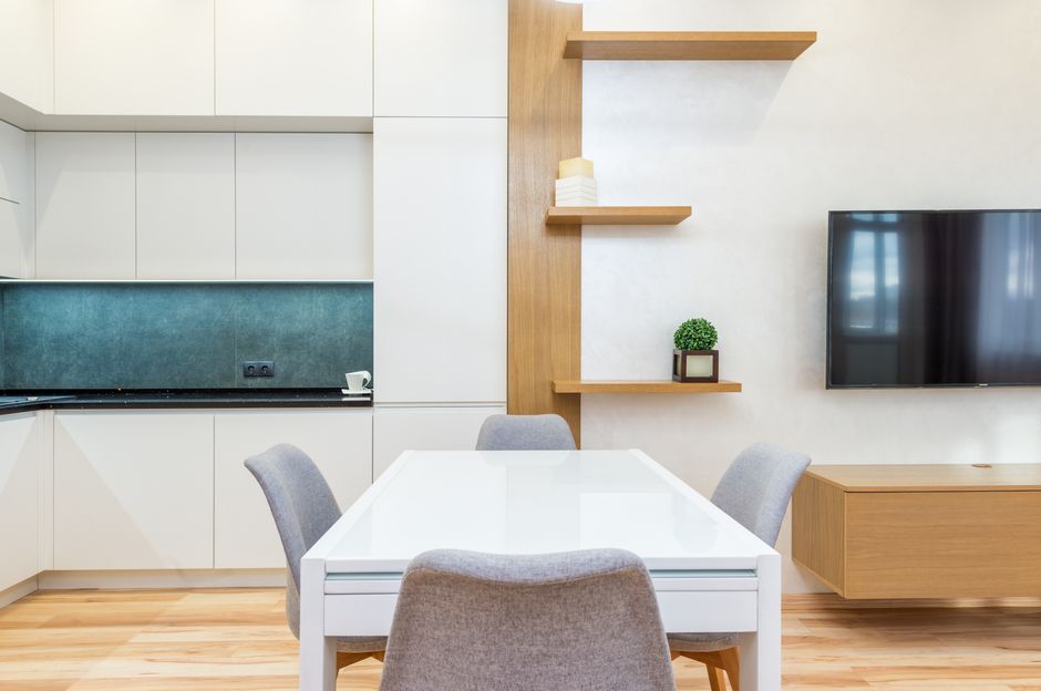 Modern wood dining table custom built